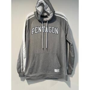Under Armour Pentagon Hoodie Sweatshirt Lightweight Gray & White Women’s Small